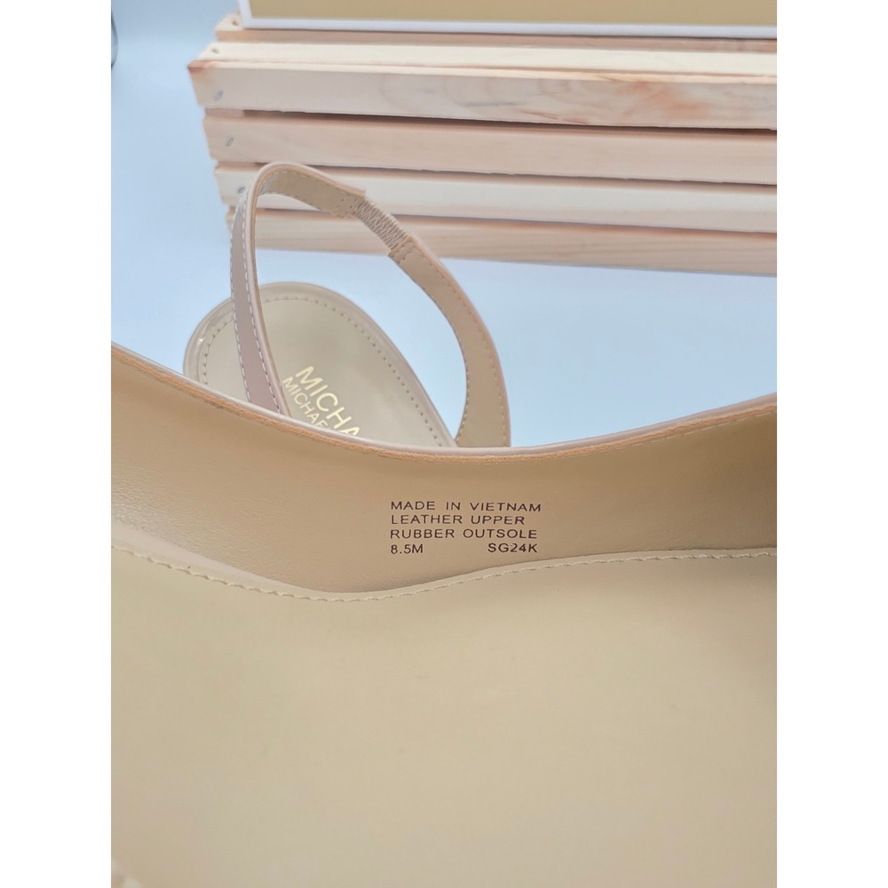 Michael Kors Alina Flex Pump Womens 8.5M Lt Blush Patent Leather Slingback Heel - Picture 6 of 7